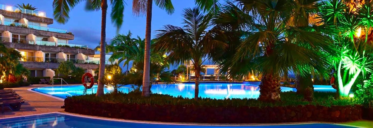 View of the Pestana Carlton Madeira Hotel and pool