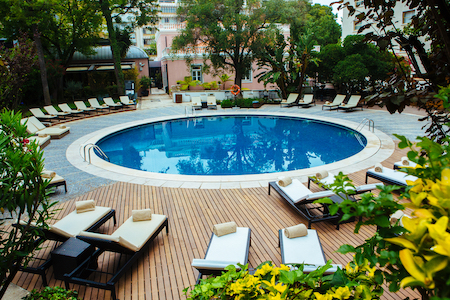 The pool at Avani Avenida Liberdade is shared with the Anantara Av Liberdade (next door).