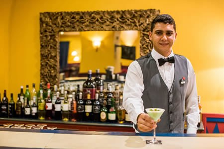 Cocktail hour at the Ali Baba Bar at Vila Gale Tavira Hotel