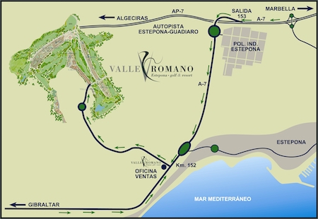 Valle Romano Golf map