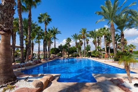 Pool area at Alicante Golf Hotel