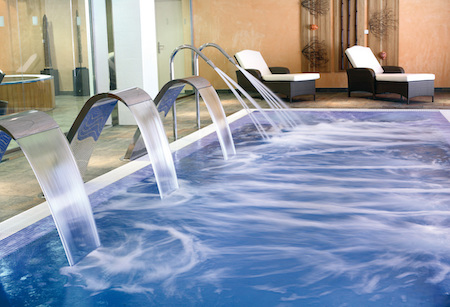 Hydro massage pool at the spa