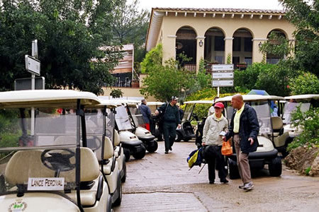 Real  Golf de Bendinat clubhouse is steps away from the first tee