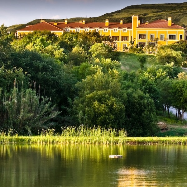 View of Camporeal Golf Hotel from the lake