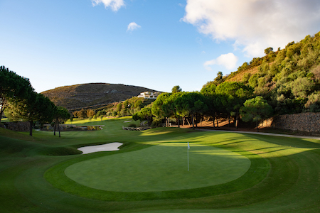 Marbella Club Golf Resort's 16th hole at sunrise