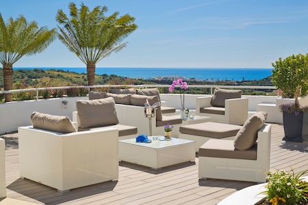 Relax on the terrace at Estepona Golf