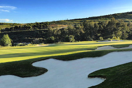 Large bunker on Valle Romano's 16th hole